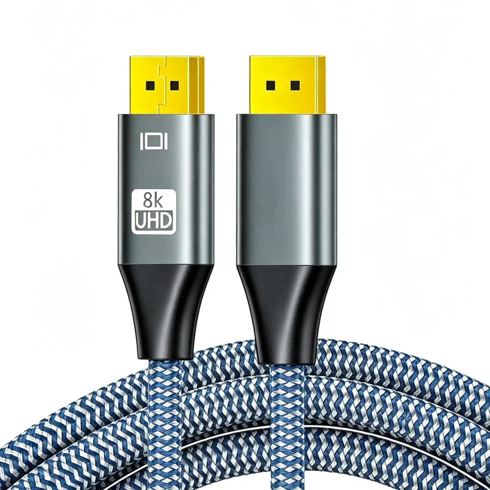 เปลือกอลูมิเนียมอัลลอยด์ DP2.1 สายเคเบิลตัวผู้ถึง DP