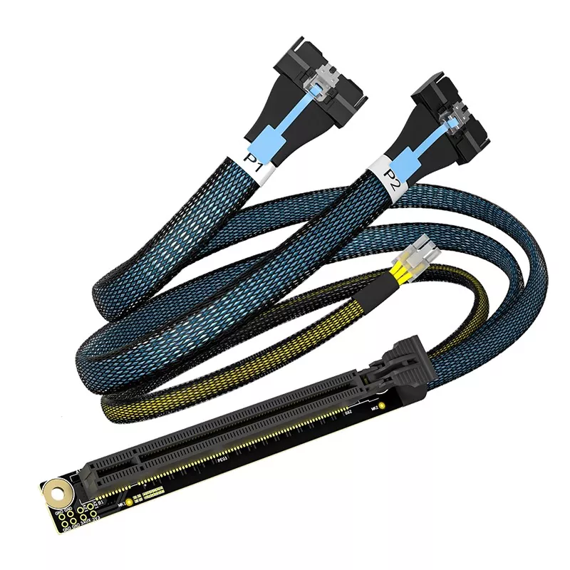 สายเคเบิล PCIe X16 ถึง 2MCIO 8X