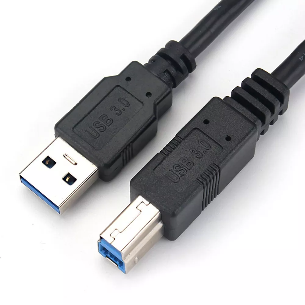USB 3.0 A ชายกับสายเครื่องพิมพ์
