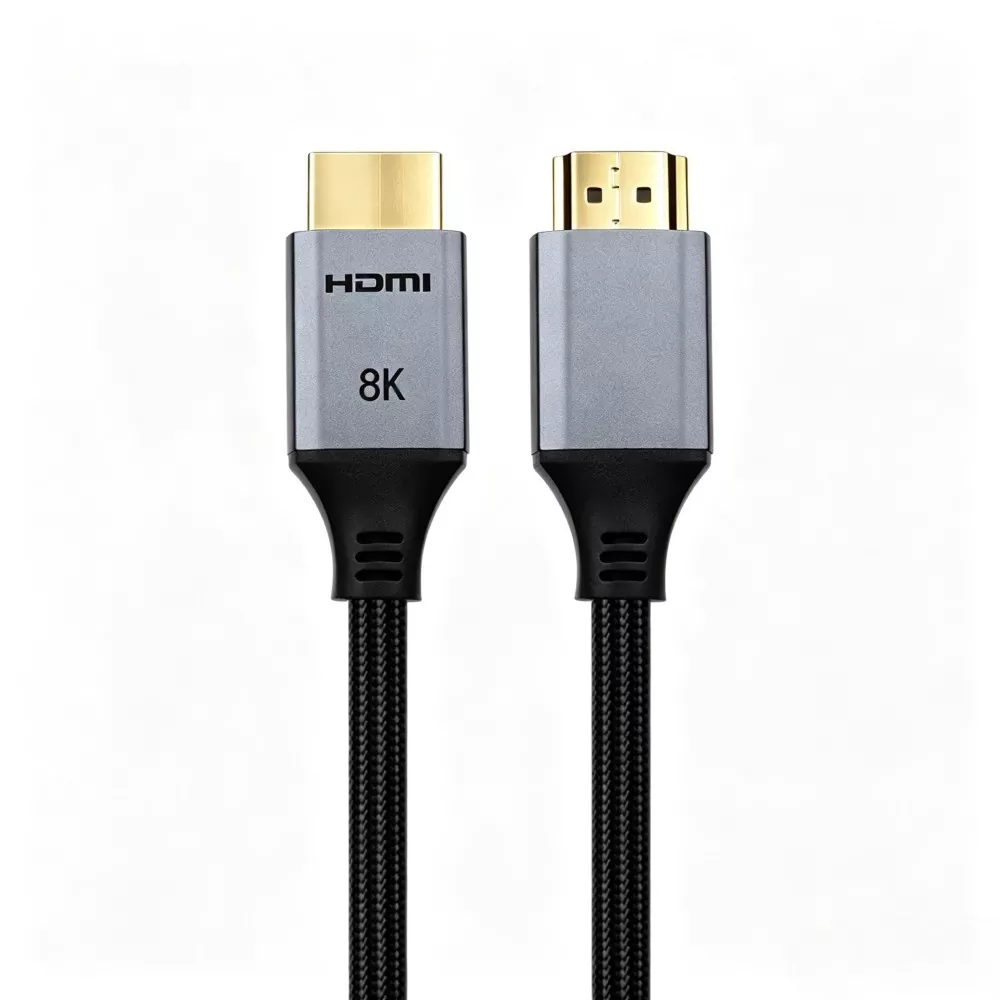 สาย HDMI 8K เชลล์โลหะผสมสังกะสีสำหรับกล้อง AM ถึง AM
